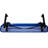 6 Ft. Outdoor Bench With , Blue - Weather- Metal For Gardens, Patios Perforated Design Steel Living Areas &