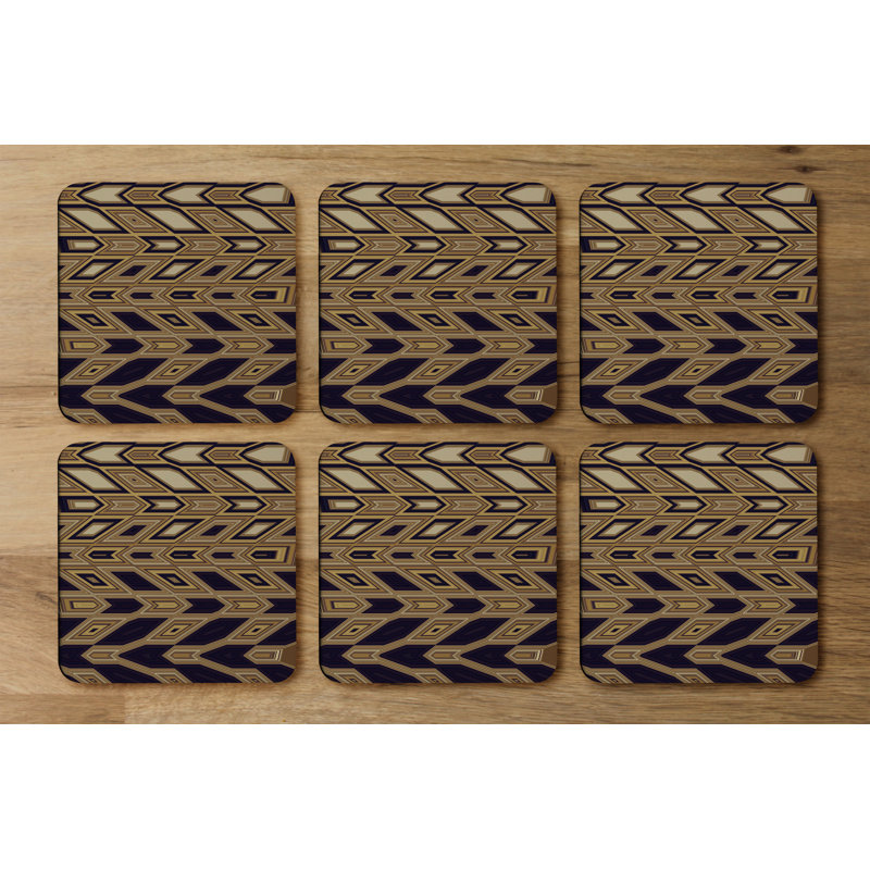 Square 6 Piece Coaster Set