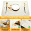 16.9*11.8 Inch Beige 12 Pack Modern Faux Leather Placemats Waterproof Heat Resistant Wipeable Table Mats Indoor Outdoor