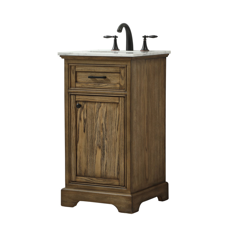 Ensemble de meuble-lavabo simple 19 po Hermes, Brun foncé