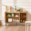 Armoire en rotin avec 3 portes magnétiques et tablettes réglables naturelles