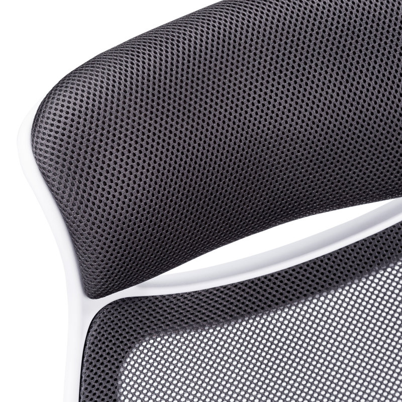 Baggett Office Chair, Adjustable Height, Swivel, Ergonomic, Armrests, Computer Desk, Work, Metal, White