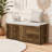 40" Entryway Shoe Storage Bench With Cushion Seating, Rustic Wood Shoe Bench With Drawers and Adjustable Shelf-1896305776
