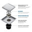 Bonde de douche carrée Kibi de 15 cm (6 po) avec grille carrée, en acier inoxydable 304, avec filtre à cheveux-137129763