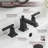 Widespread Double Handle 3 Hole Bathroom Faucet-107545206