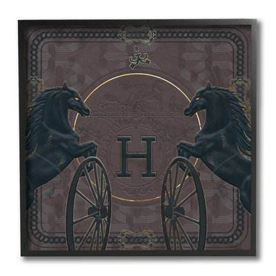 «Elegant Fashion Brand Horses Deep Purple Glam» par Ziwei Li - impression d'art graphique