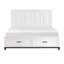 Lit plateforme très grand californien blanc avec tiroirs de rangement et meubles de chambre à coucher en bois 1pc-217833665