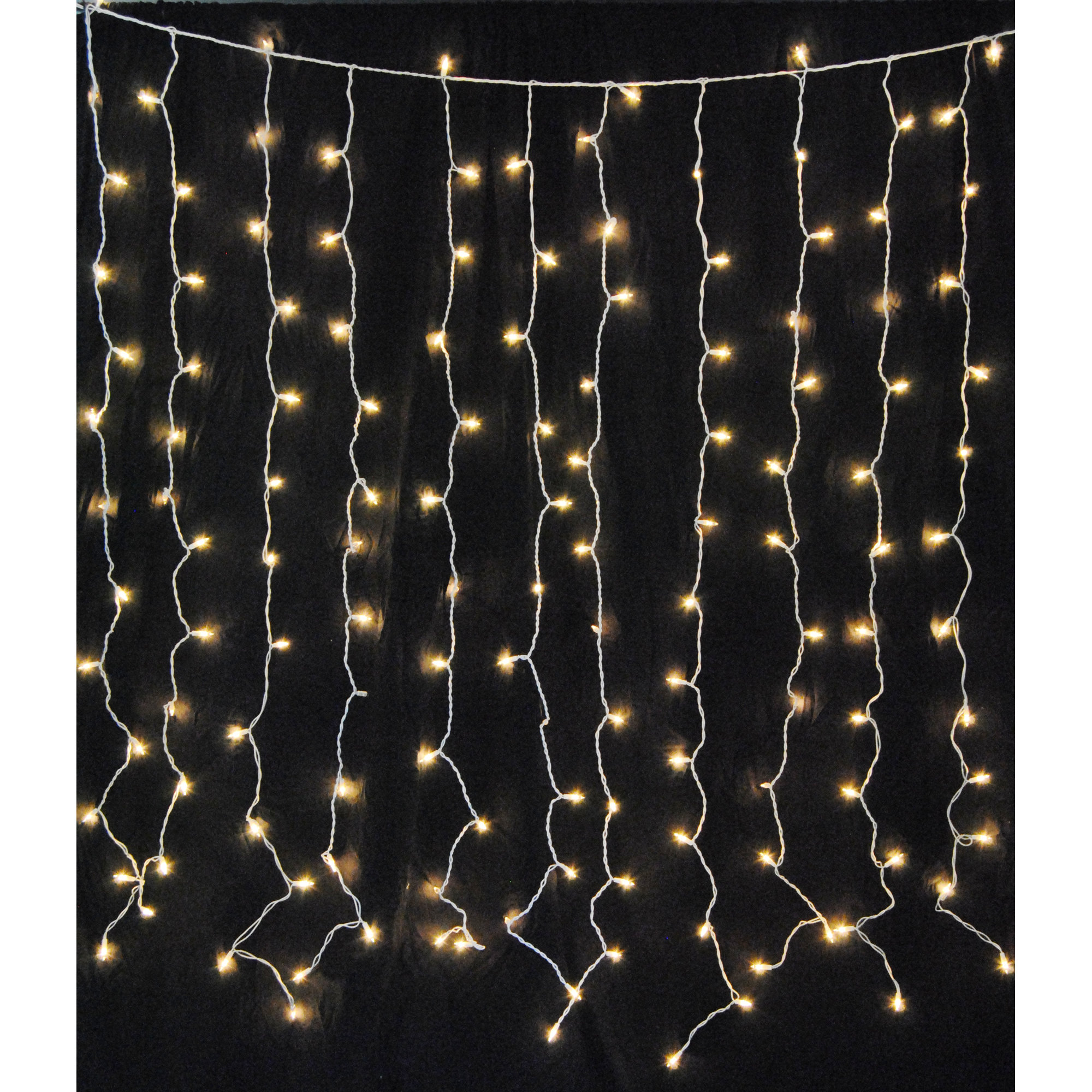 Caln 6'' Curtain String Lights, Non-Twinkle