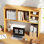 Computer Desktop Bookcase Countertop Storage Bookshelf Organizer With 4 Cubbies