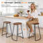 llle Solid Wood Backless Saddle Seat with Footrest Stool Set-412286913-412286971-412286917