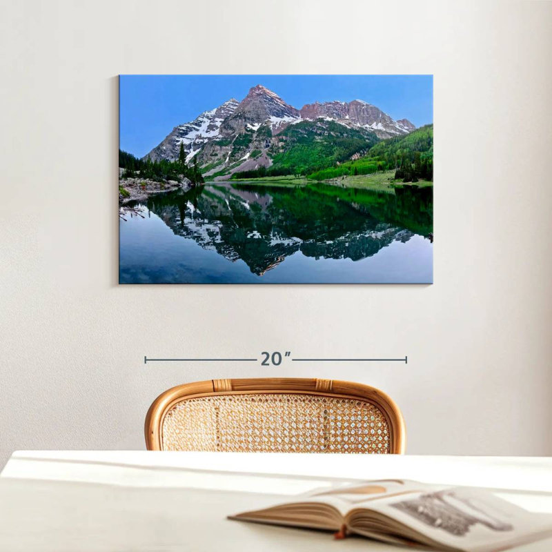 Maroon Bells, paysage de montagne, H 16 po x l 24 po