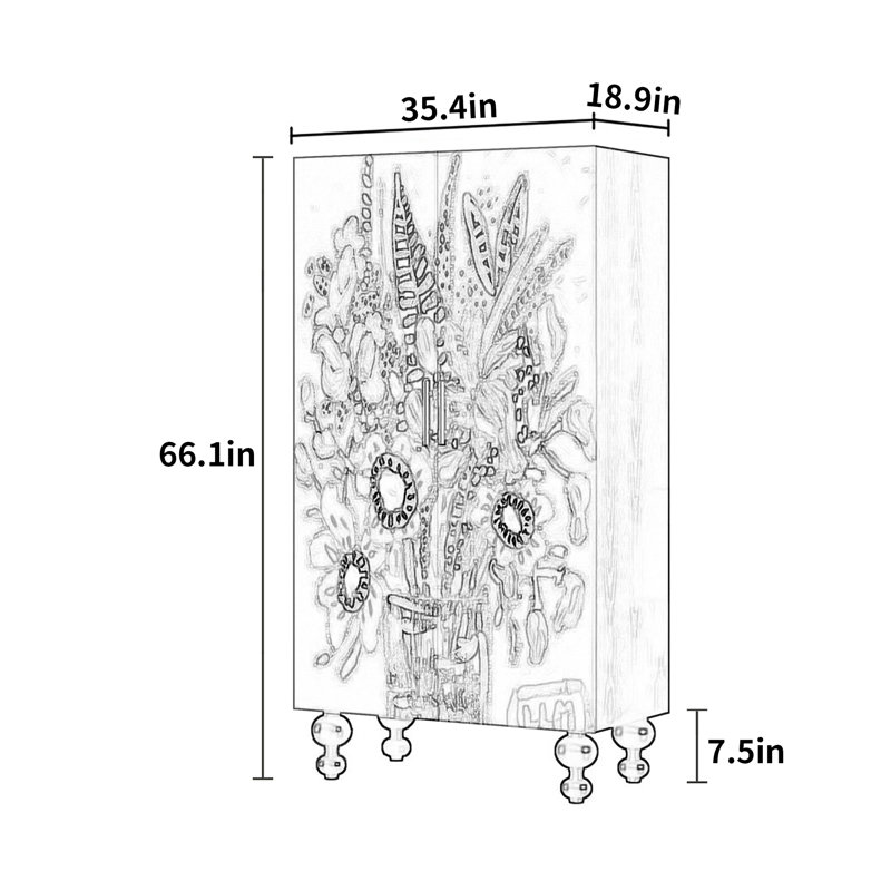 High grade modern double doors wardrobe