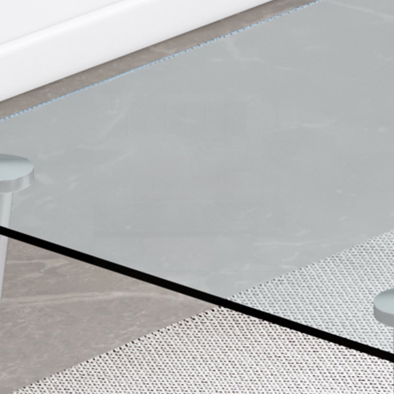 Table de salle à manger Jayceon, H 29,8 po x L 51,2 po x l 31,5 po, Argent argent