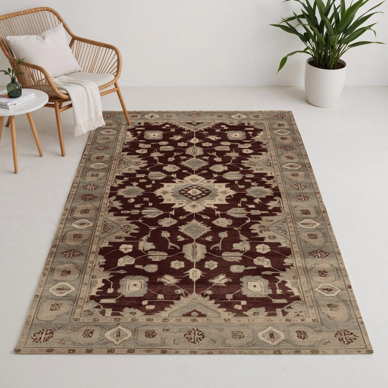 Tapis gris intérieur et extérieur surteint, Rectangle 5 pi x 7 pi