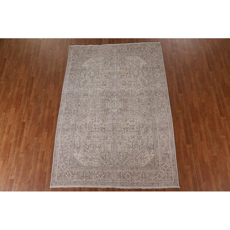 Tapis persan Tabriz patiné à la main 7 x 10