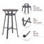 Table de pause ronde 23,6 "L
