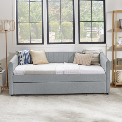 Lit simple gris