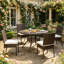 Chaises de cuisine d'extérieur, chaises de salle à manger d'extérieur en rotin, chaises de jardin (chaises 4 pièces)