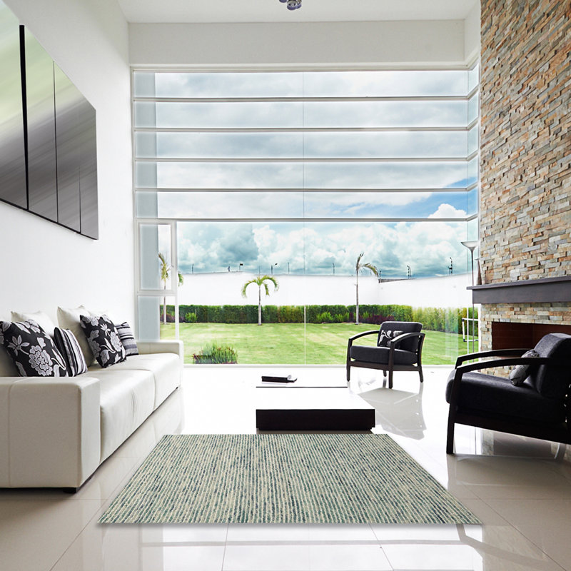 Tapis contemporain gris, Carré 4 pi