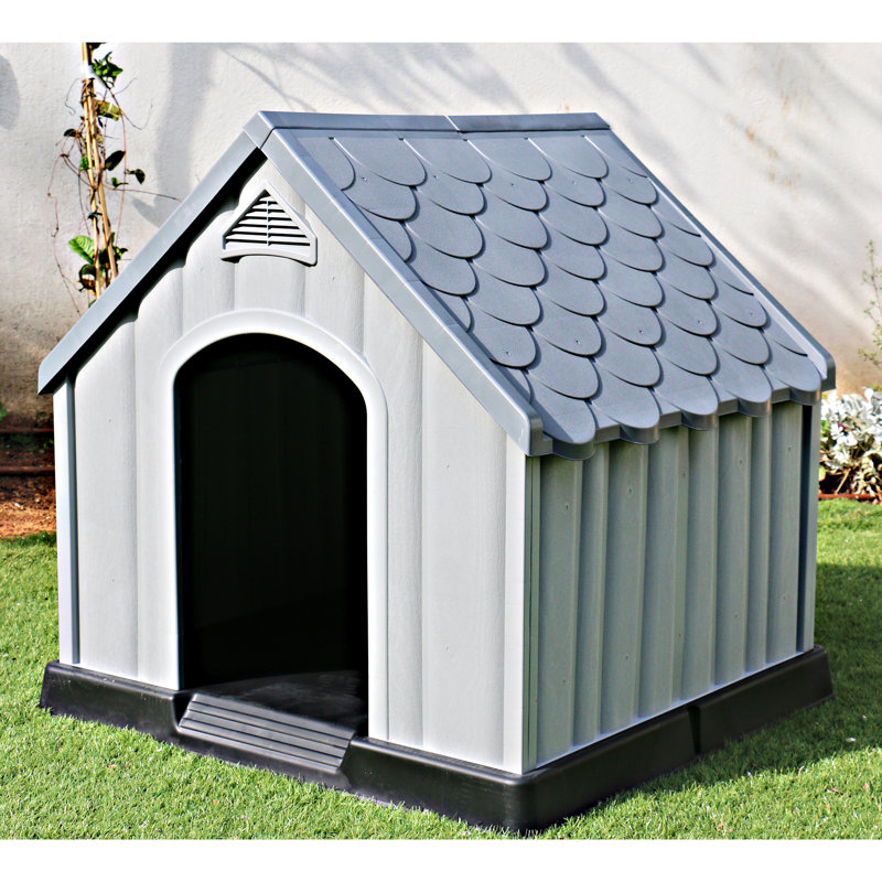 Niche pour chien en plastique gris 