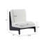 Chaise d'appoint Living Moda blanche avec structure en bois massif noir, ensemble de 2-743748065