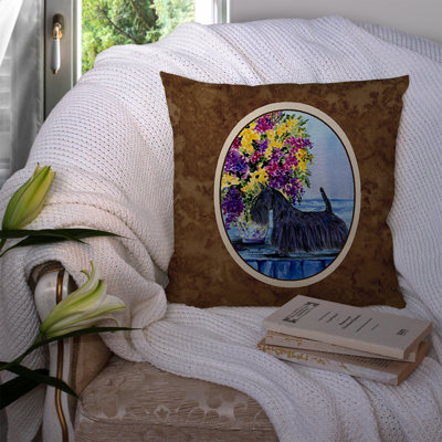 Scottish Terrier Outdoor Reversible Throw Pillow