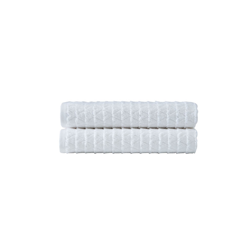 Spotts Midweight Jacquard Bath Towel, White