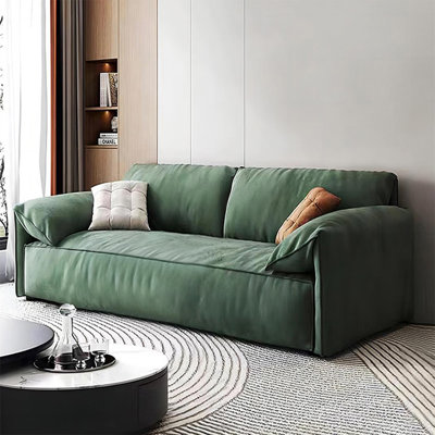 Causeuse-coussin verte standard 100% polyester