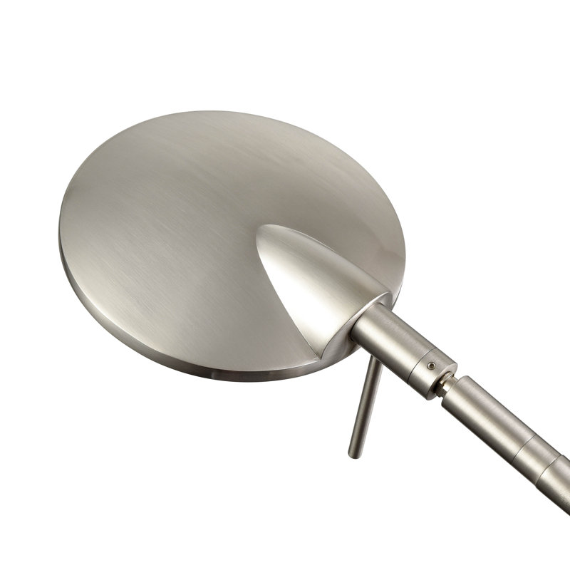 Lampe de table en métal Dessau, Nickel satiné
