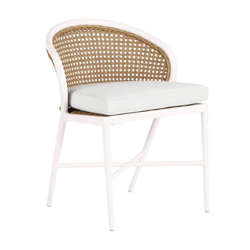 Havana Side Chair, Chalk, No Welt, Rollo Chambray