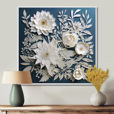 Ryot " White And Blue Flowers Bouquet Elegance "