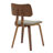 Hoyal Mid-Century Modern Dining Chair - Stained Wood Open Back Accent Chair - Luxury Leather MCM Seating in Single, Set of 2, and Set of 4-1048663889-1040553264