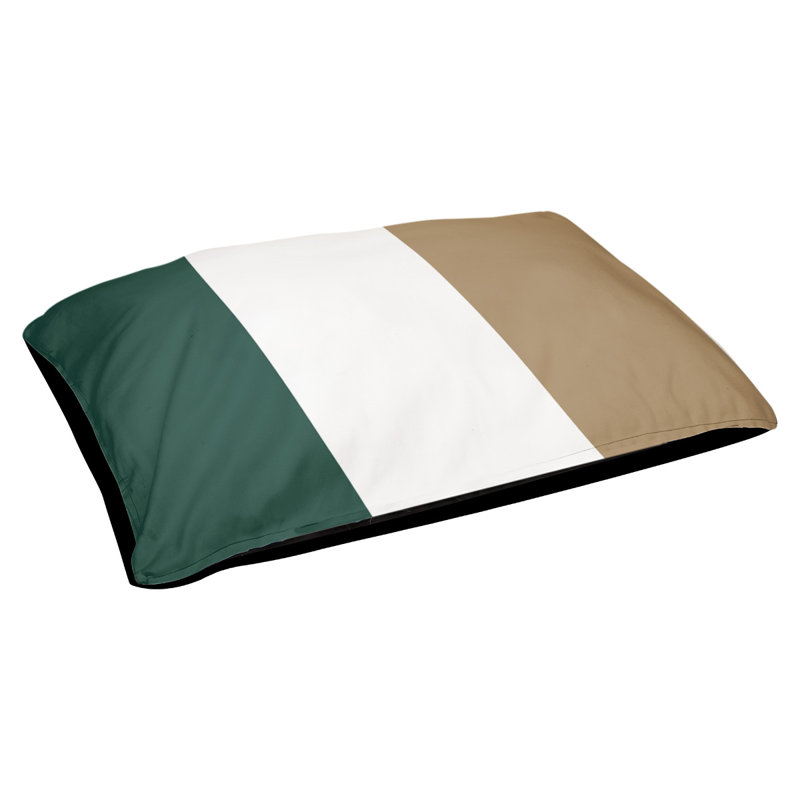 Coussin d'extérieur pour chien Florida Tribe, Moyen (l 28 po x P 18 po x H 6 po), Green/White/Gold