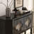 Black Solid wood Half-circle Console Table-2014126511