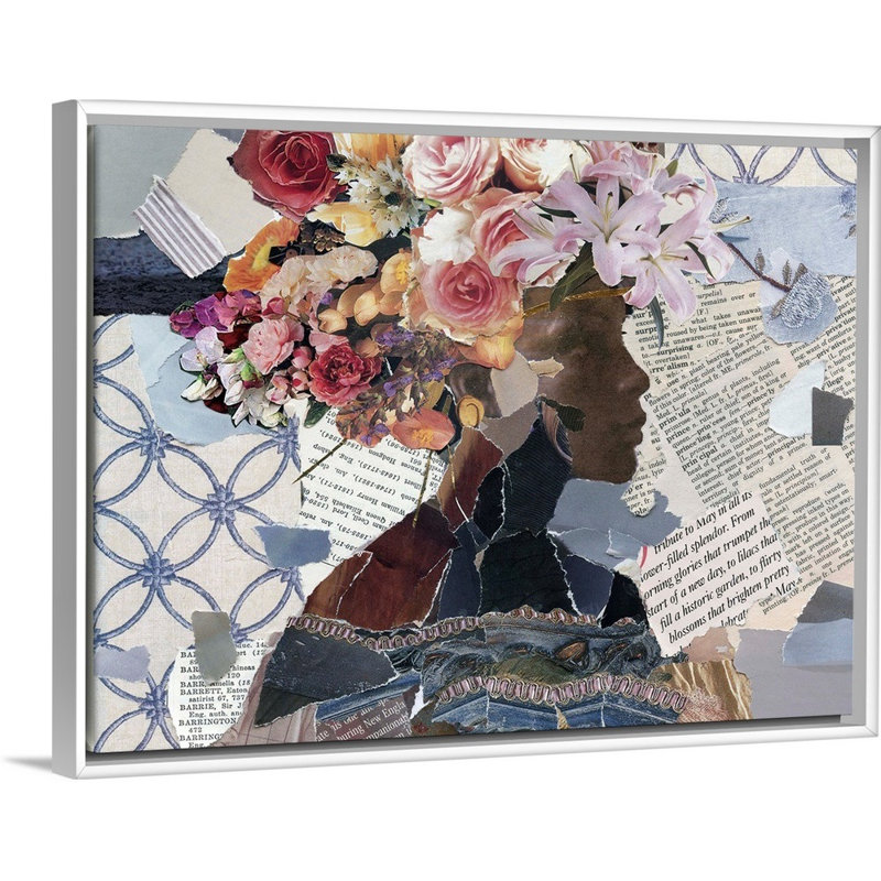 Contemplation I - Impression sur toile, Cadre flottant blanc, H 19,7 po x l 25,7 po x P 1,75 po