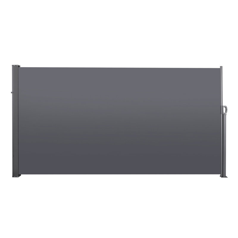 Paravent d'intimité - rétractable, imperméable, pare-soleil d'extérieur 118,1 "x 62,81" (gris foncé) gris, Gris