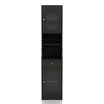 Almasi 70.8"H Wood Bookcase with Cabinet