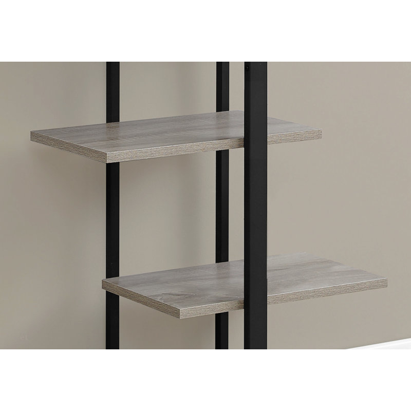 Bibliothèque, bibliothèque, étagère, 5 niveaux, H 60 po, bureau, métal stratifié, contemporain, moderne, Taupe