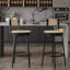 Tabourets de bar chaises de comptoir pivotantes avec cadre en métal, ensemble de 2 tabourets de bar en corde de papier tissés à la main pour comptoir de cuisine-788012461