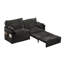 Canapé-lit escamotable de 73,6 pouces, canapé-lit en tissu chenille 3-en-1, rangement latéral et fauteuil de chargement USB / C pour salon, chambre à coucher, appartement