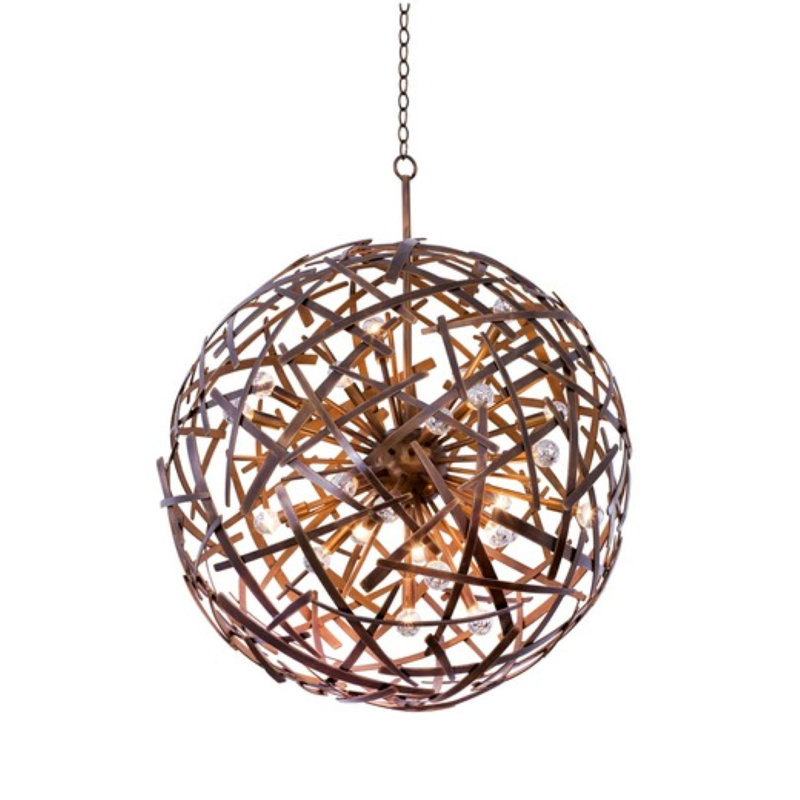 Lustre en cuivre patiné Ambola 24 LT