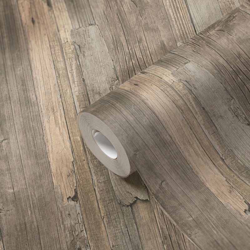 33cmm x 33cm Matte Wallpaper Roll, Brown/Grey