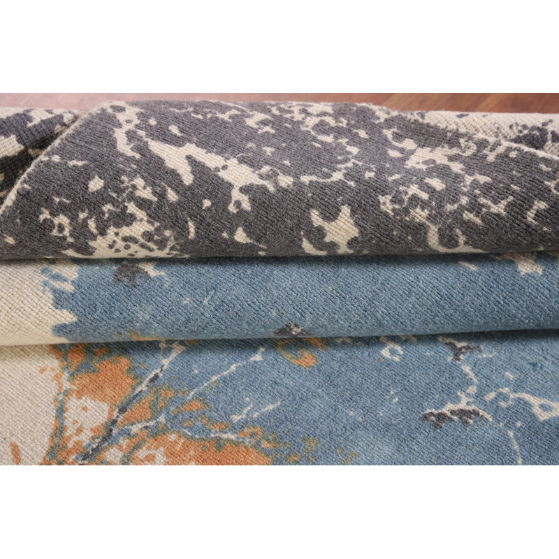 Tapis à motif abstrait et naturel 5 x 8