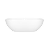Barcelona 66-7/8" x 31-3/4" Freestanding Soaking Bathtub in Volcanic Limestone with Overflow Hole