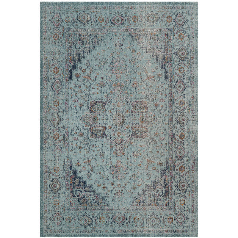 Zariyah Oriental Cotton Hand Woven Area Rug, Rectangle 201 x 274 cm