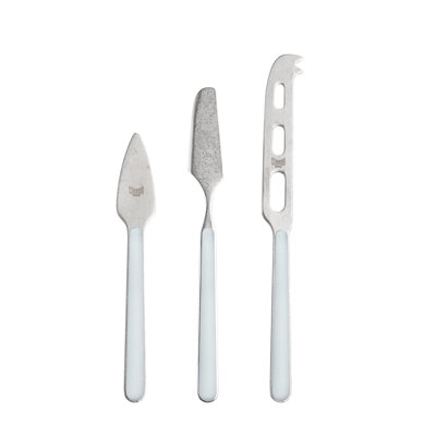 Fantasia Pewter Cheese Knives - Light Blue