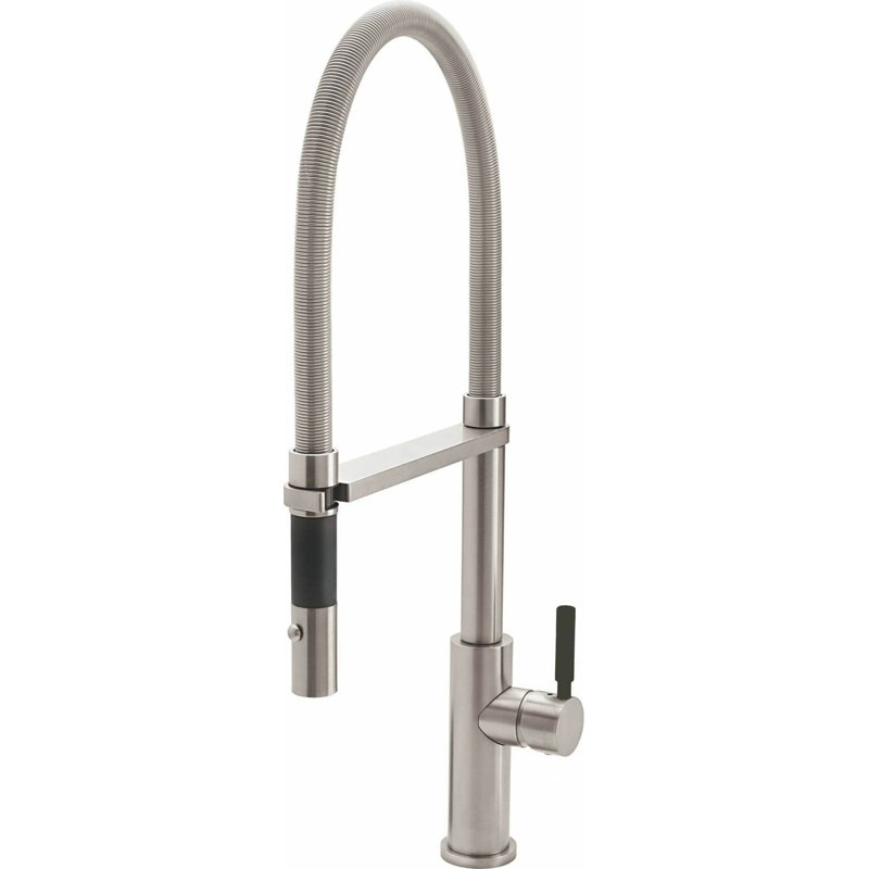 Corsano Contemporary Culinary Pull-Out Kitchen Button Sprayer with BST Series Handle, Satin Nickel