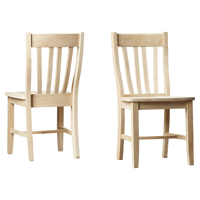 Decovello Traditional Solid Wood Dining Chair, Unfinished