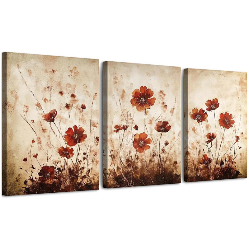 3 Piece Wrapped Canvas Print, 60 cm H x 40 cm W