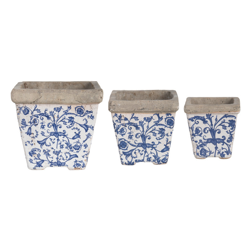 Aged Ceramic Flower Pot